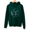 bambiboom Fairtrade Kapuzenpulli Print Aufdruck Frauen Damen Fuchs, flaschengrün