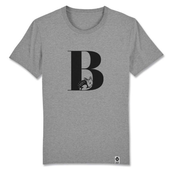 bambiboom Fairtrade T-Shirt Print Aufdruck Typo Shirt Unisex Männer Frauen Tiermotiv Bambi