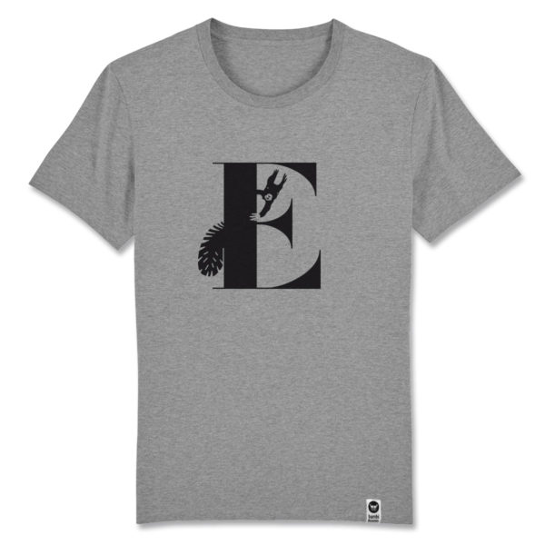 bambiboom Fairtrade T-Shirt Print Aufdruck Typo Shirt Unisex Männer Frauen Tiermotiv Eichhörnchen