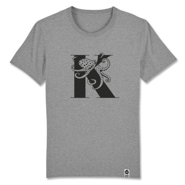 bambiboom Fairtrade T-Shirt Print Aufdruck Typo Shirt Unisex Männer Frauen Tiermotiv Kraken