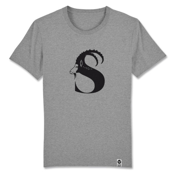 bambiboom Fairtrade T-Shirt Print Aufdruck Typo Shirt Unisex Männer Frauen Tiermotiv Steinbock