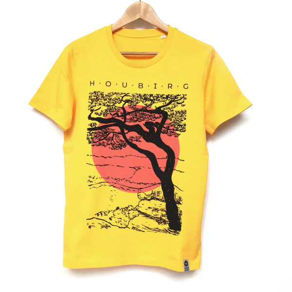 bambiboom Fairtrade T-Shirt Print Aufdruck Unisex Männer Frauen Houbirg, goldgelb