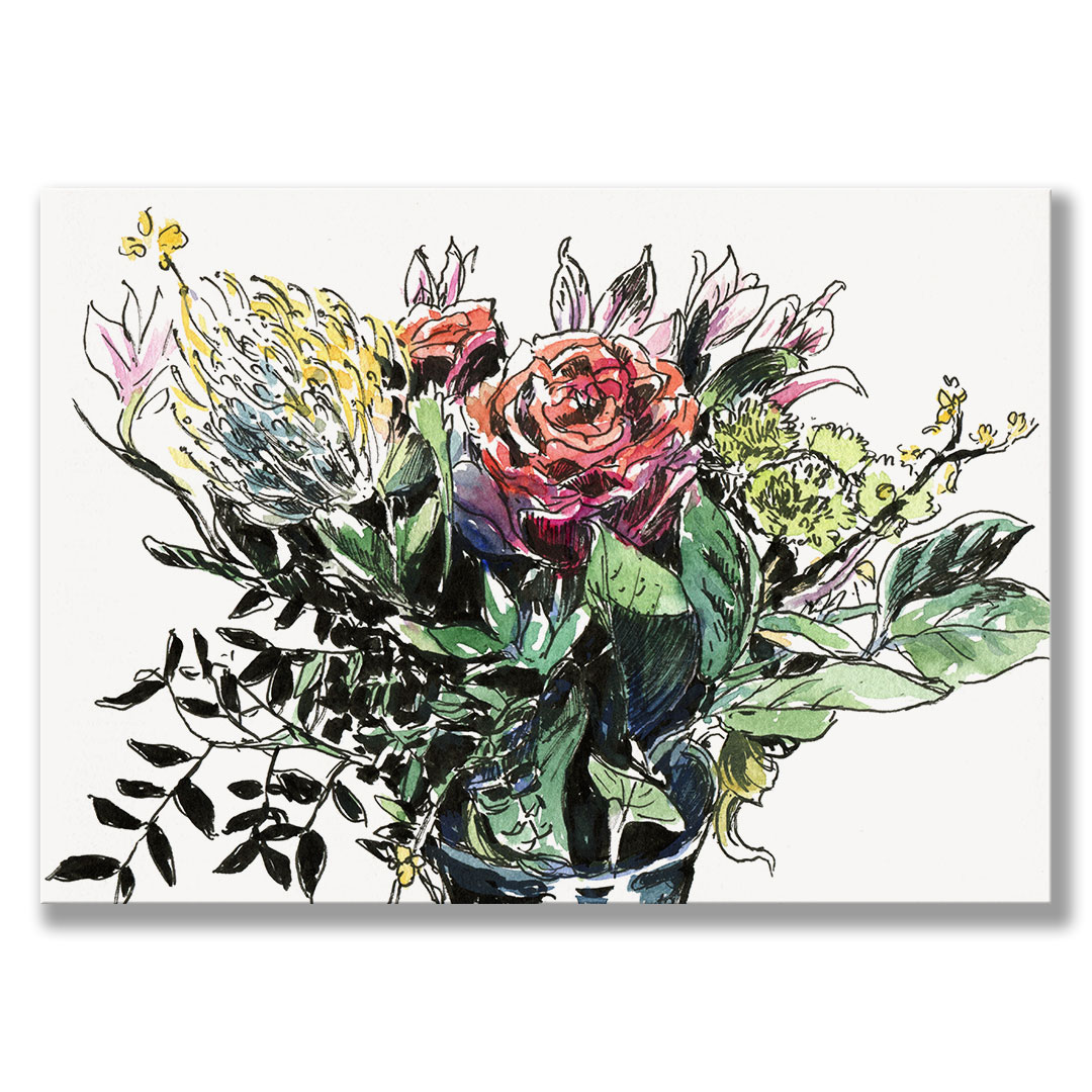 Kunstdruck Blumenstrauß I