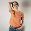 bambiboom Fairtrade T-Shirt Unisex Damen Herren Print Aufdruck Empowerment Shirt be free, pastellorange hellorange