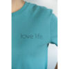 bambiboom Fairtrade T-Shirt Unisex Damen Herren Print Aufdruck Empowerment Shirt love life, hellblau blau türkis