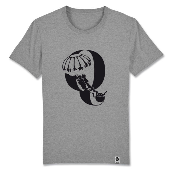 bambiboom Fairtrade T-Shirt Print Aufdruck Typo Shirt Unisex Männer Frauen Qualle Tiermotiv