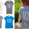 Damen T-Shirt Flow, Farbe Lavendel, Druck Silber