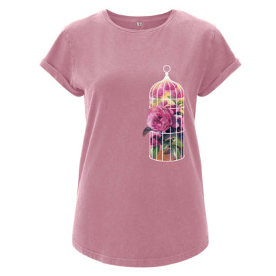 bambiboom Damen T-Shirt Dornröschen Purple Rose