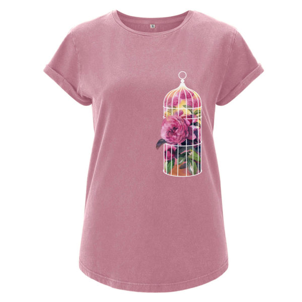 bambiboom Damen T-Shirt Dornröschen Purple Rose
