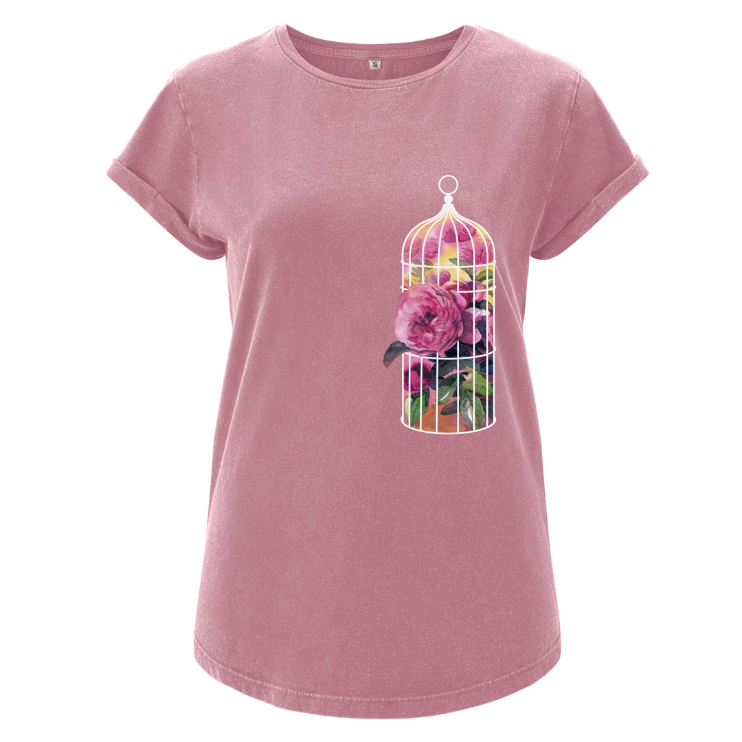 bambiboom Damen T-Shirt Dornröschen Purple Rose
