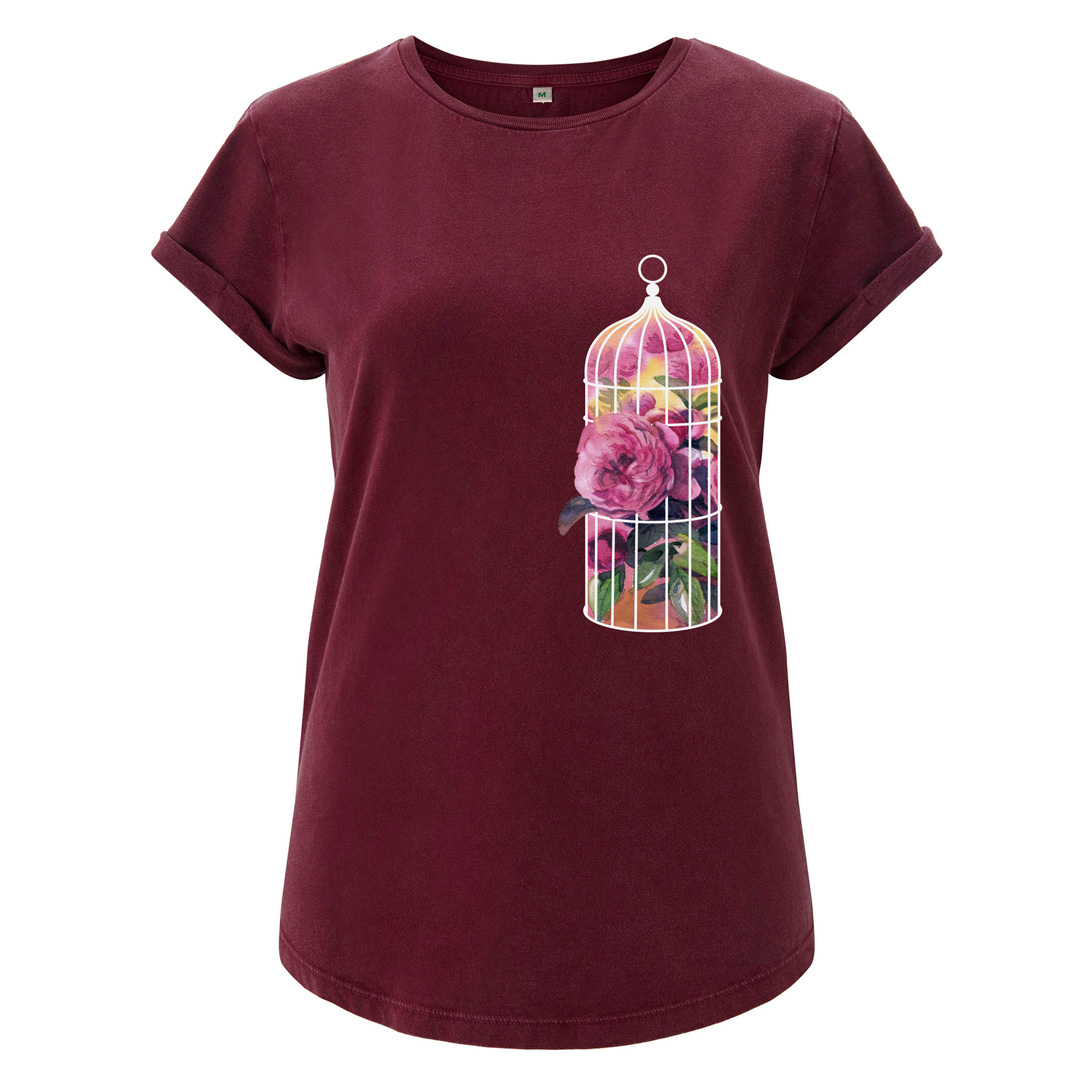 bambiboom Damen T-Shirt Dornröschen Bordeaux