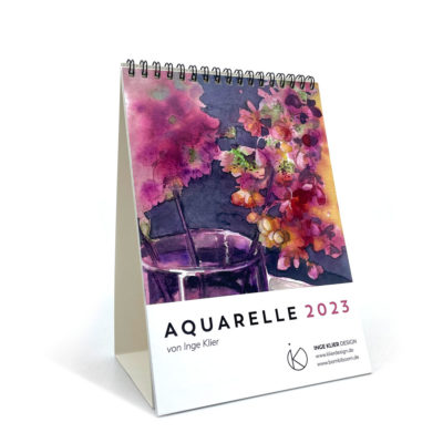 Tischkalender Monatskalender Kunstkalender Kalender Aquarell 2023
