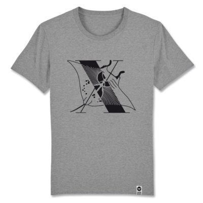 bambiboom Fairtrade T-Shirt Print Aufdruck Typo Shirt Unisex Männer Frauen X-Ray Rochen Tiermotiv