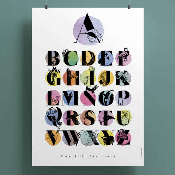 bambiboom Poster ABC der Tiere 50x70 cm