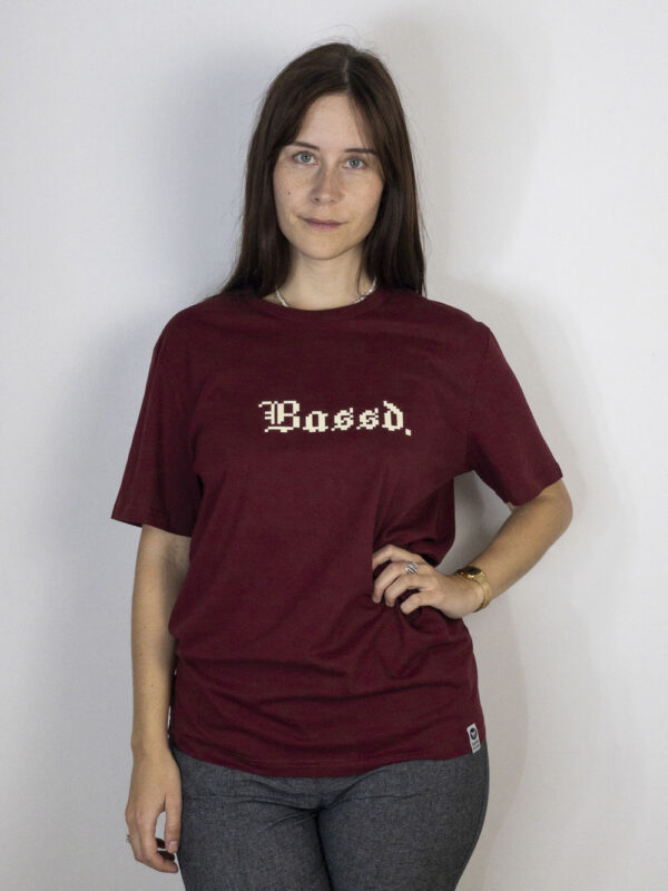 bambiboom Unisex und Herren T-Shirt Bassd. Bordeaux