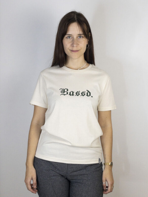 bambiboom Unisex und Herren T-Shirt Bassd. Natural White