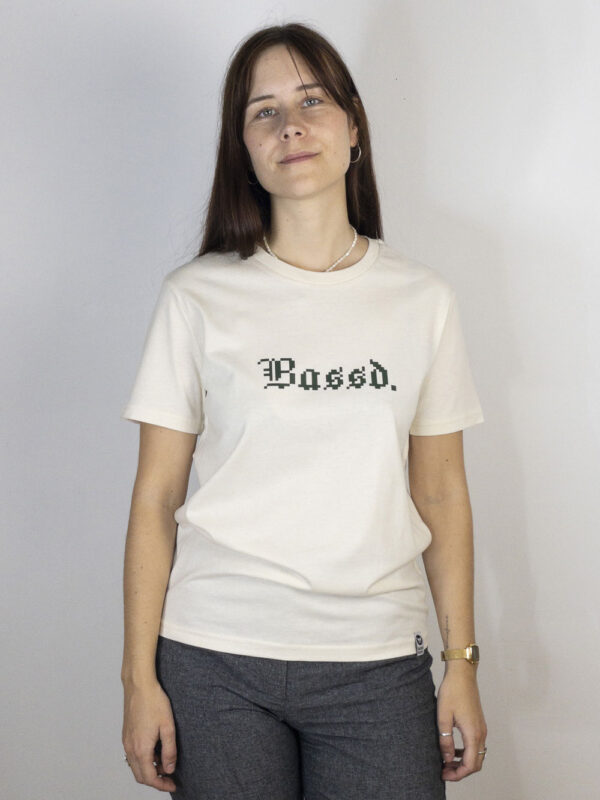 bambiboom Unisex und Herren T-Shirt Bassd. Natural White