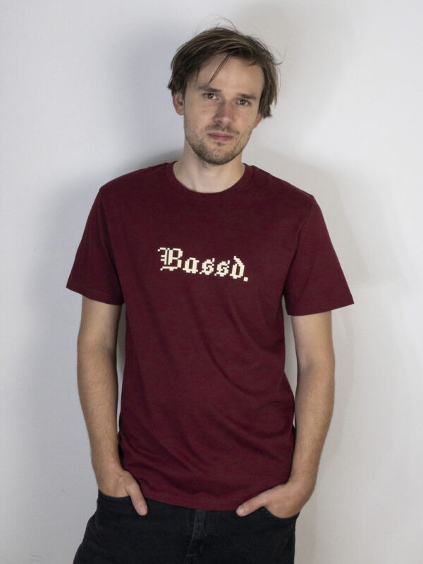 bambiboom Unisex und Herren T-Shirt Bassd. Bordeaux