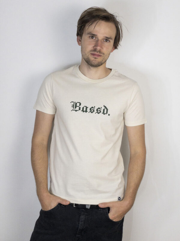bambiboom Unisex und Herren T-Shirt Bassd. Natural White